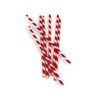 Biodegradable Paper Drinking Straws - Box 144 Retro Paper Barber Red Striped Straws