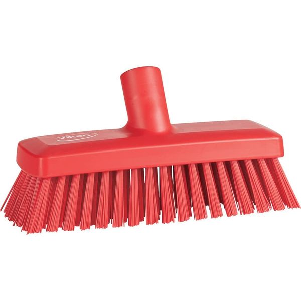 Kyowakleen 70424 Vikan Compact Deck Brush HACCP Compatible Cleaning Brush, Red, 7.9 x 2.4 x 4.7 inches (200 x 60 x 120 cm) (L x W x H)