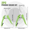 WORKPRO 2PCS Garden Pruning Shear 8.5" Straight Blade Scissor & 8" Bypass Pruner