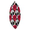 Gothic Floral Skull Rose Throw Pillow