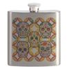 CafePress Sugar Skulls Flask 7 oz Stainless Steel Drinking Flask