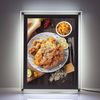 A2 LED Illuminated Crystal Frame Poster Display Premium Restaurant Menu Board