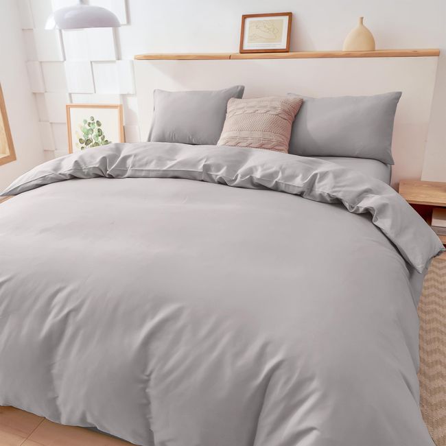 tkone Duvet Cover, Single Duvet Cover, Washed & Ultra Soft Type, Antibacterial, Deodorizing, Absorbent, Quick Drying, Washable All Seasons, Duvet Cover, Gentle on the Skin, Single, 59.1 x 82.7 inches