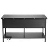 Lift Top Coffee Table 39.4" Rectangle Coffee Table with Light & USB Black