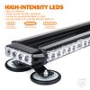 44 LED Rooftop Strobe Beacon Light Bar Dual Side Emergency Warning Lamp Yellow