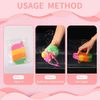 3 Pcs Exfoliating Bath Sponges for Shower, Sponge Loofah Soft Bathing for Body Wash Bathroom Vivid Colors Bathing Accessories