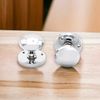 Infinity Decor Solid Brass Victorian Round MORTICE Latch Door KNOBS Pull Handles Set (Polished Chrome)
