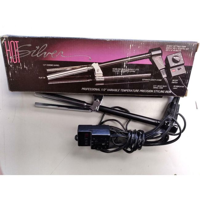 Belson Hot Silver Professional 1/2" Curling Iron, (New, Old Stock)