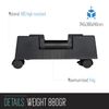 Desktop Computer Support, Mobile PC Case Support - ABS, with 4 Casters and Adjustable Base