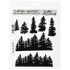 Stampers Anonymous Tim Holtz Cling Stamps 7"X8.5", Tree Line