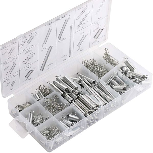 Spring Pins 200PCS Split Pins Assorted Stainless Steel Roll Pins 12 Sizes Split Spring Dowel Tension Roll Pins