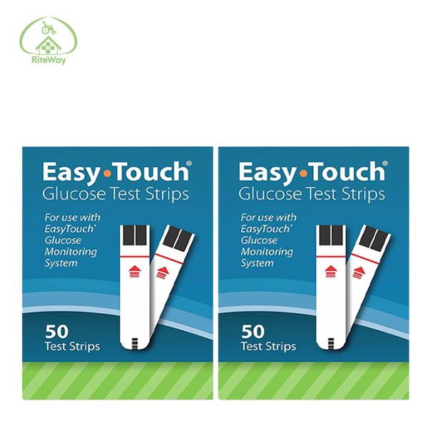 Easy Touch Blood Glucose Test Strips Box of 100 CT (2 Boxes X 50 CT)