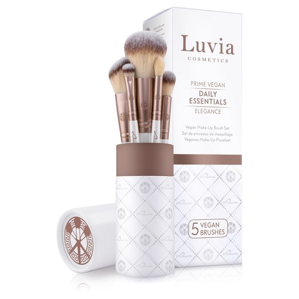 Make-Up Pinselset Luvia, Daily Essentials Brush Set, Puder- Und Augenpinsel Im Set, 5 Vegane Kosmetikpinsel