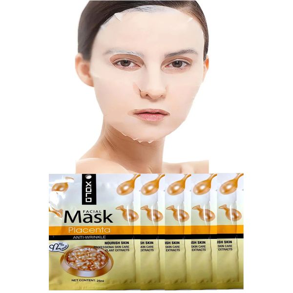 5 Adet Koyun Plasenta Yüz Temizleme ve de Yenileme Maskesi Sheep Placenta Face Mask XL1790