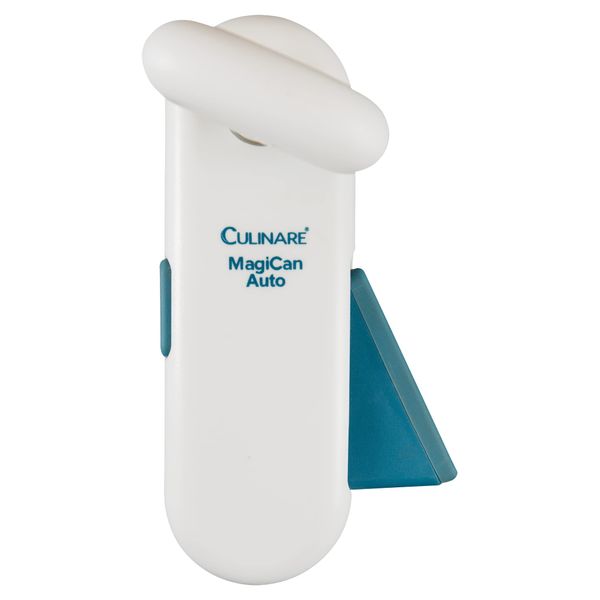 Culinare C10011 MagiCan Auto 2 Tin Opener, White, Plastic/Stainless Steel, Manual Can Opener, One Handed Operation/Single Button Lid Ejection