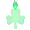 FlashingBlinkyLights Light Up Shamrock Necklace With Green LEDs