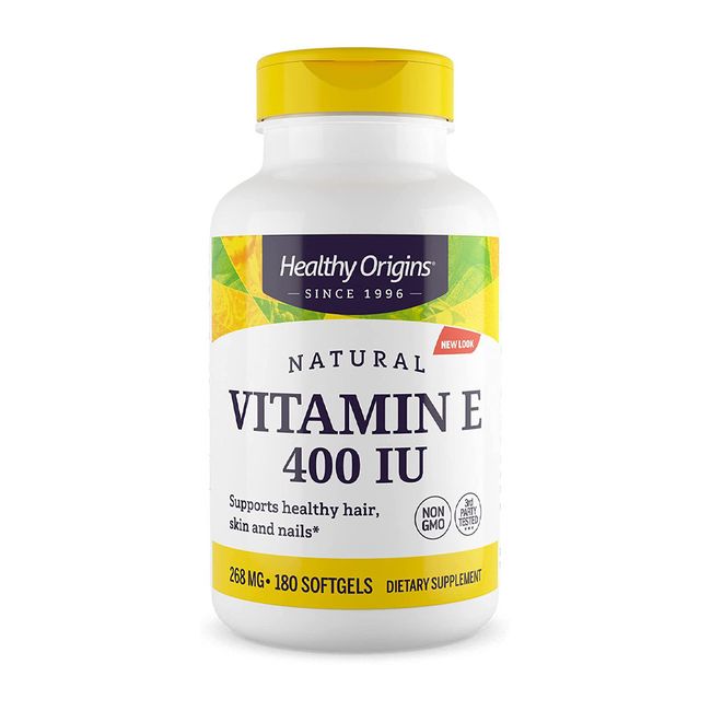 Healthy Origin Natural Vitamin E 400IU 180 Tablets