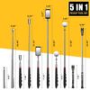 Telescoping Magnetic Pick up Tool Kit, 1 Lb & 15 Lb Rod, Mirror & LED Flashlight