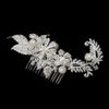 Fiona Silver Rhinestone, Crystal & Ivory Pearl Comb