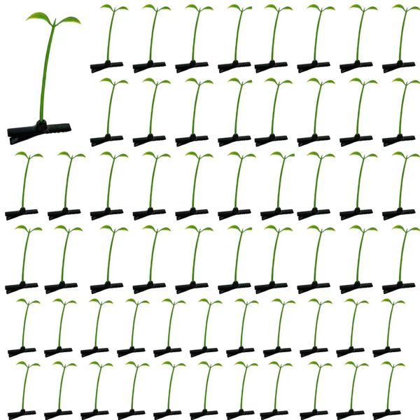 100Pcs Bean Sprout Hair Clip Little Grass Funny Plant Hairpins Sprout Clips Hair Accessories Barrettes Headwear for Women Girls Kids (Green bean sprouts)