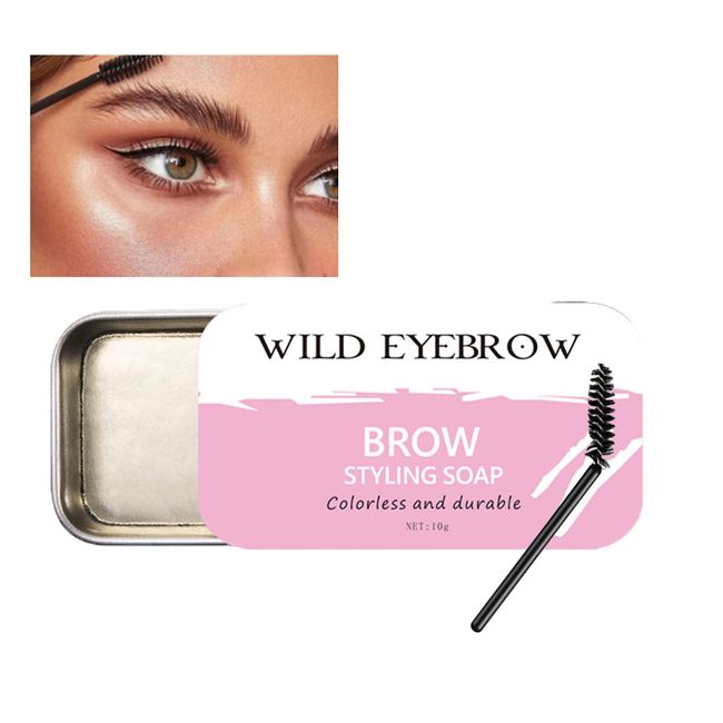 Eyebrow Soap Kit,Brow Gel,Waterproof Eyebrow Wax,Eyebrow Kit,Brow Gel,Eye Brow Gel Clear,Brows Styling Soap,Long Lasting Brow Pomade,Eyebrow Filler,Eyebrows Styling Wax for Natural Looking Brows