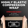 Premium Elastic Bandage Wrap - 2Pack + 4 Extra Clips - 4” Wide - [Extra Long] - 9ft not Stretched - Compression Bandage Wrap