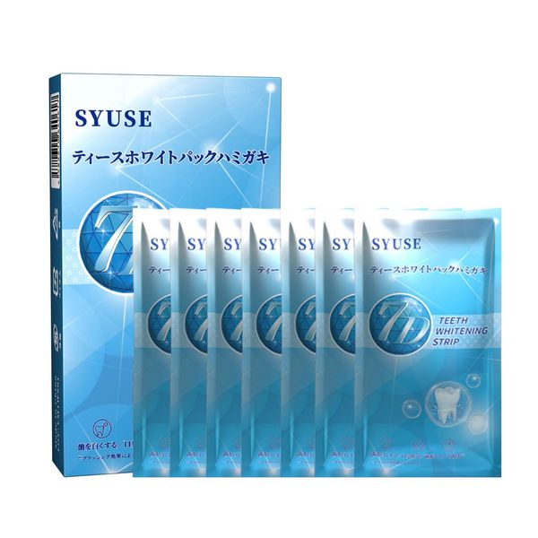 SYUSE Teeth Whitening Sheet, Home Whitening, Tea Care Pack, Toothpaste Sheet, Removes Teeth Yellowing, Teeth Whitening, 7 Days, Pack of 14