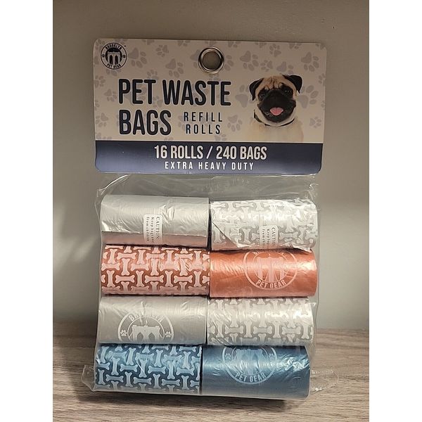 dog poop bags 16 rolls 240 bags extra heavy duty