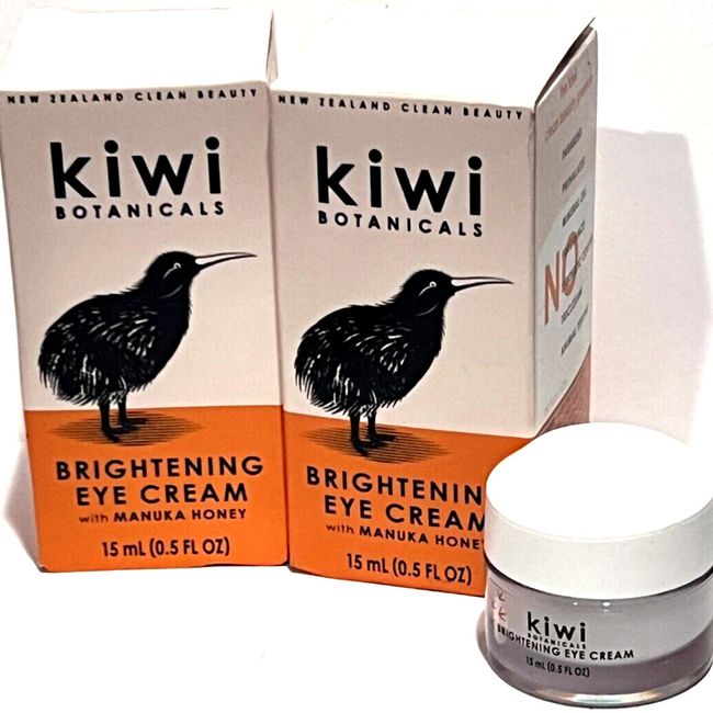 KIWI BOTANICALS - Brightening Eye Cream with Manuka Honey 0.5 fl oz) 2 CREAMS