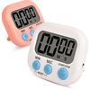 Timer for Kids,Kitchen Timer Digital,Magnetic Back,Loud Ring,Stand for Cooking,Classroom,Bathroom,Teachers,Kids 2 pack