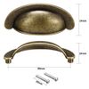 Sourcingmap Cup Drawer Pulls, Kitchen Cabinet Dresser Pull Handles Bronze Tone, 2.71" Hole Centers, 2 Pack