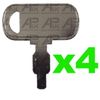 4x Ignition Starter Keys Replacement for Honda Generators Heavy Equipment Tractor Plant