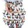 Egg Collecting Apron, Gift for a Chicken Lover, Chicken Gift (White)