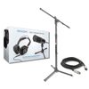 Zoom ZDM-1 Podcast Mic Pack + MS7701B Tripod Stand & XLR Cable