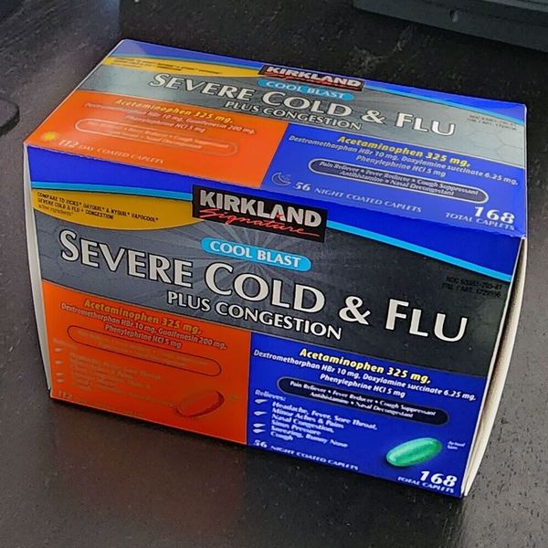 Kirkland Signature Severe Cold Flu Plus Congestion Day Night 168 ct Exp: 07/25