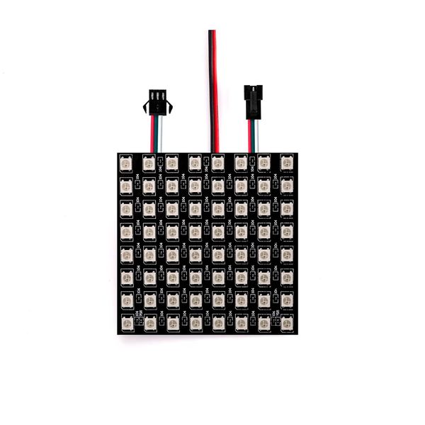 SVFISHKK WS2812B RGB LED Digital Individually Addressable Panel Light LED Module Matrix Screen DC5V Controllers Image Video Text Display (1pcs 8x8 Pixels)