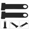 Stainless Steel Ring Lock Universal Helmet Strap D Ring Lock Motorcycle D-Ring Lock(Black)