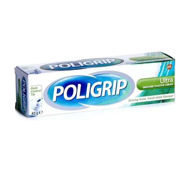 12 x Poligrip Ultra Denture Fixative Cream 40g