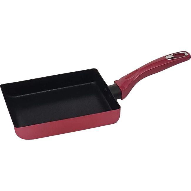 Taniguchi Metal Smooth Super Karui Tamagoyaki 2 Gas Fire 5.1 x 7.1 inches (13 x 18 cm), Pink