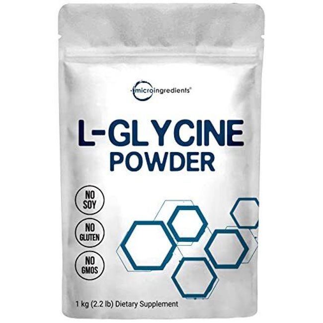 Micro Ingredients Glycine Powder 1KG 2.2 Pounds Glycine 1000mg Per Serving Su...