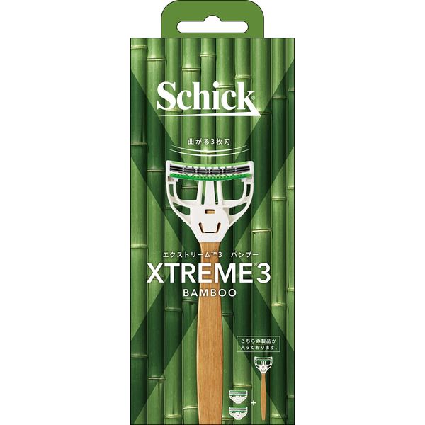 Schick Extreme 3 Bamboo with Blade + 2 Replacement Blades