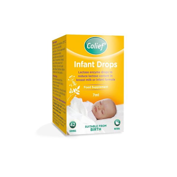 Colief Infant Drops | Lactase Enzyme Drops | Natural Colic Relief for Babies | Reduces Bloating, Wind and Crying | 7ml