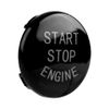 Car Engine Start Stop Switch Button Cover for E Chassis 3 series E90 E91 E92 E93 5 series E60 2004-2009 X1 E84 X3 E83 X5 E70X6 E71X6 E72(Black) start stop button