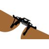 ClipFlipz Rectangular Polarised Small/Brown Clip On Flip Sunglasses, S