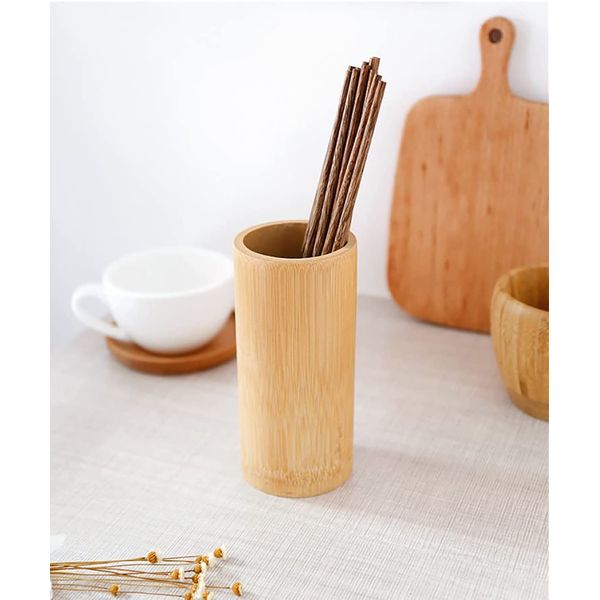 Kitchen Rack Bamboo Cookware Rack Countertop Utensil Holds Kitchen Utensils 5In*3.3In (TC-001)