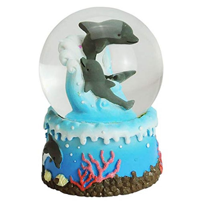 b1020101 animal friends snow globe dolphin