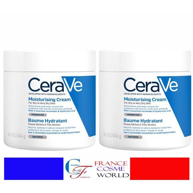 CeraVe Moisturizing Cream 454ml Set of 2 Dry Skin Super Dry Skin Moisture 24 Hours Rakuten Overseas Direct Shipping <br>