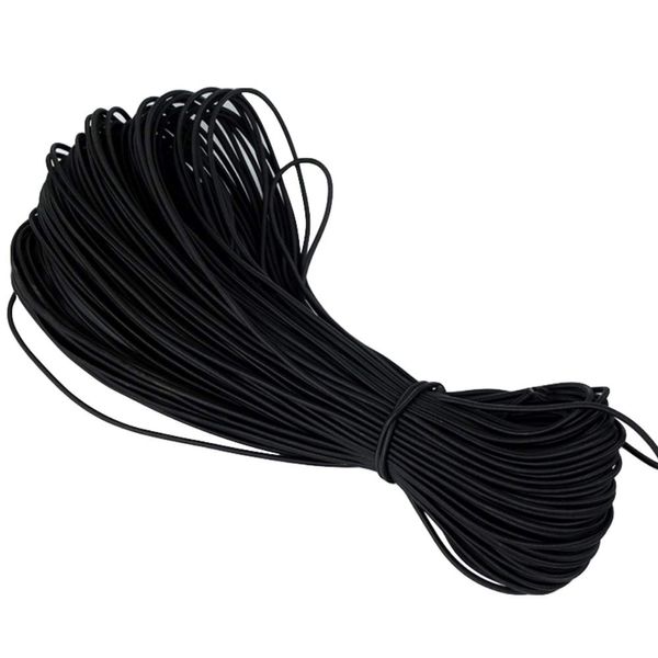 TKY Shock Cord, Elastic Rope, Bungee Rope, Elastic Rope, Elastic Cord, Outdoor 32.8 ft (10 m), Black (4mm)