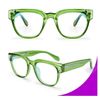Square Blue Light Blocking Glasses Anti Glare Computer Green Frame Eyeglasses