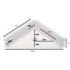 10 x White Plastic Corner Angle Brackets 50MM x 50MM 2 x 2 inch